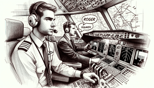 Pilot and Air Traffic Controller Sketch