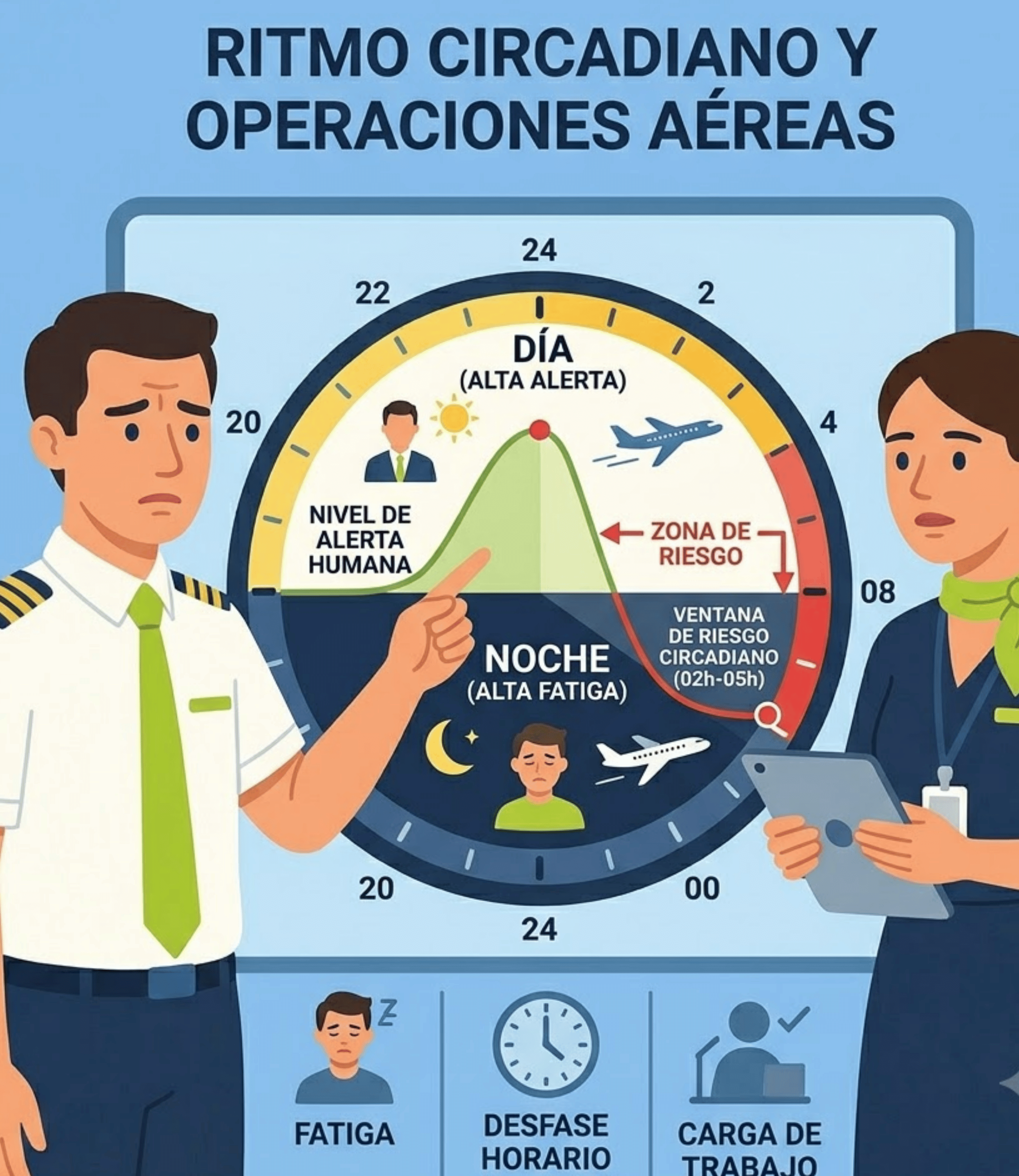 Ritmo circadiano y operaciones aéreas